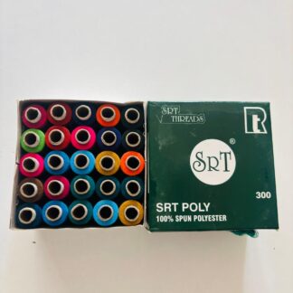 SRT THREAD 300 mts 25tube  box mix color